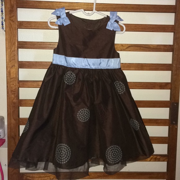 Girls Dress by Crazy8 Brown with Blue 3t - Picture 2 of 4